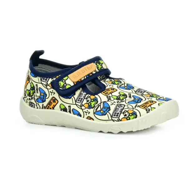 D.D.Step C086-51492 White barefoot plátěnky