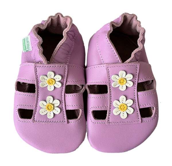 Hopi Hop BAREFOOT kožené capáčky Sandálky SEDMIKRÁSKY LILA