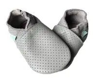 Hopi Hop BAREFOOT kožené capáčky děrované světle šedé