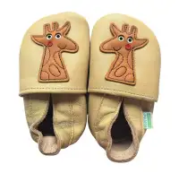 Hopi Hop BAREFOOT kožené capáčky ŽIRAFA béžové