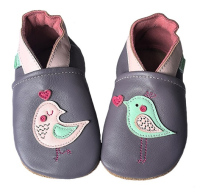 Hopi Hop BAREFOOT kožené capáčky PTÁČEK violet