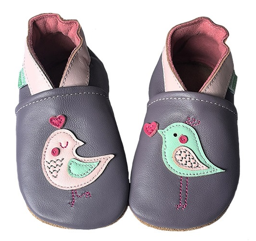 Hopi Hop BAREFOOT kožené capáčky PTÁČEK violet