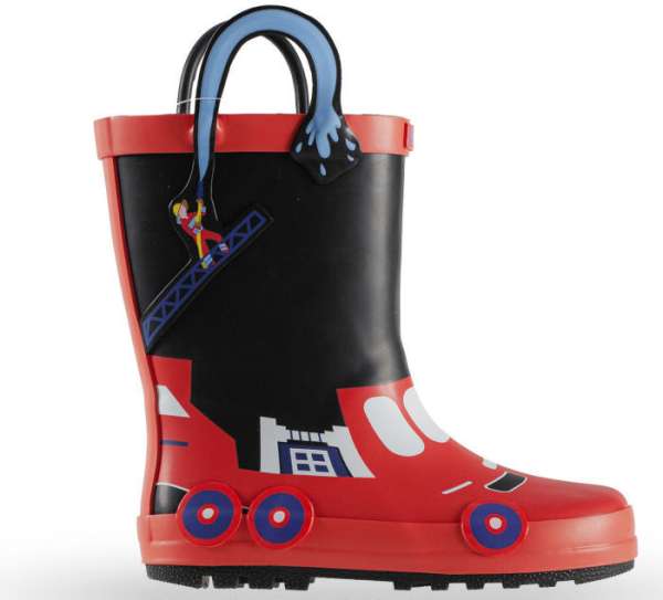 Wink gumáky hasiči BD41028-1RED/BLACK